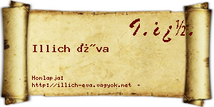 Illich Éva névjegykártya
